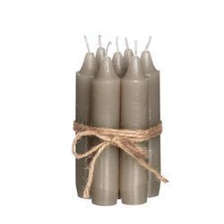 Taupe taper candle